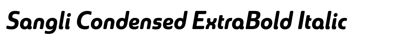 Sangli Condensed ExtraBold Italic